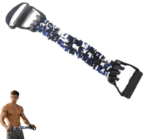 Natural Latex 3-Hole Resistance Stretcher, Fitness Resistance Bands Pedal Ankle Puller, Full Body Stretching & Strength Training, AB Trainings Auxiliary Device, Fitness Training (Blue 135lb)