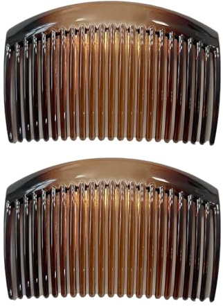2 x Einsteckkamm ca. 8 x 5 cm, Gerade Zähne, für Haarstyling und -pflege (519H)