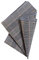 DonDon Herren Einstecktuch Taschentuch 23 x 23 cm Baumwolle Tweed Look grau-braun kariert