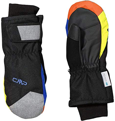 CMP - Twill-Skifäustlinge für Kinder, Black-Royal-Limeade, 4