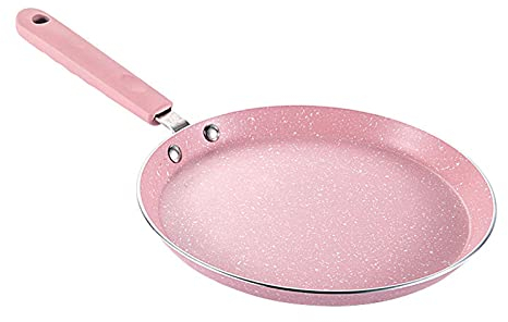 Stone Sartén 8.0 In Rosa, Antiadherente Con Mango Baquelita, Aluminio Inducción Con Revestimiento Derivado de La Piedra
