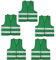 AIEOE Lot de 5 Gilet de Sécurité Réfléchissant Haute Visibilité Veste Gilet Fluorescent Adulte Gilet Fluo Travail Moto Course Construction Vert Gris,Taille unique,Vert