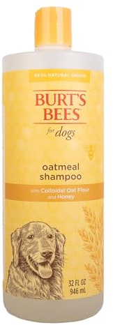 Burt’s Bees for Pets Oatmeal Dog Shampoo with Honey, Soothing Dog Shampoo for Itchy and Sensitive Skin, pH Balanced Formula That Gently Cleans and Moisturizes Dog Coats, 32 Fl Oz