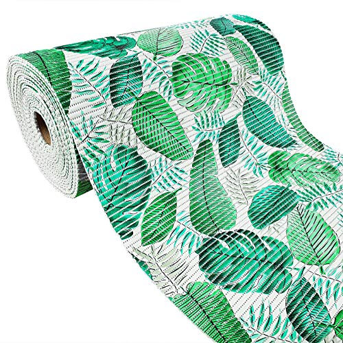 Weichschaummatte Bad 300x65 cm | Badematte aus weichem, atmungsaktivem PVC | Antirutschmatte Bad für Innen- und Außenbereiche | Badteppich Weichschaum mit sicherem Halt auch bei Nässe | Grüne Flora