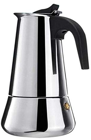 Coffee Machine Big Belly Stove Top Mocha Coffee Pot Moka Stainless Steel Filter Italian Espresso Coffee Maker Percolator Tool (Color : 450ML)