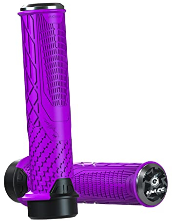 chiwanji Fahrradlenkergriffe, 1 Paar Einsperrfahrradgriffe Griff Bar End Fahrrad Griff Bar Gummiende Grips für MTB, BMX, Berg, Faltrad, Lila