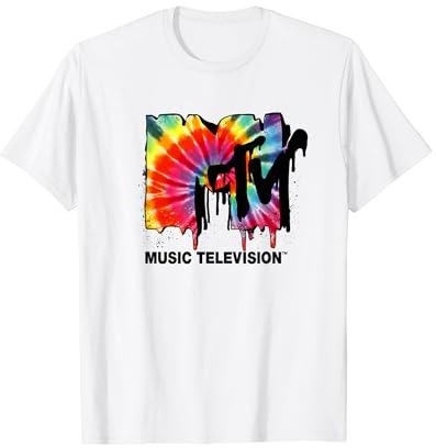 MTV Classic Tie Dye Drip Logo T-Shirt - Unisex Erwachsene - S - Multicolored - Halbarm - T-Shirt - 17MTVN00092A-003
