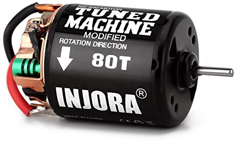 INJORA RC Bürsten Motor 540 Wasserdichter Waterproof Gebürstet für 1/10 Crawler Axial SCX10 TRX4 D90 MST CC01 (80T)