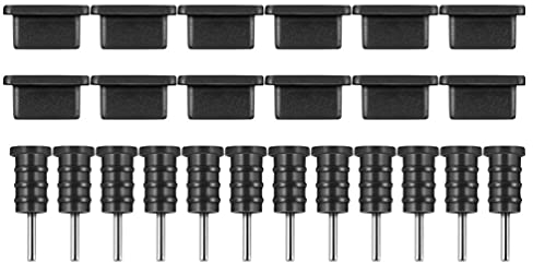 UKCOCO Zubehör Für Mikrofone 12 Paare USB C Staubstecker Kopfhörer Jack Anti Stecker Staubstöpsel Schutz Abdeckung für jeden USB C TV-Zubehör