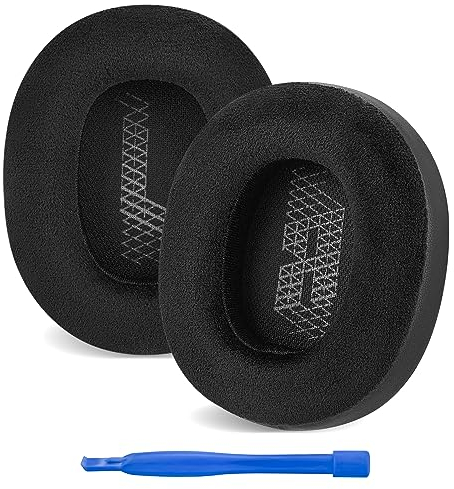 Almohadillas de repuesto para JBL Lifestyle E65BTNC, Duet NC, Live 650BTNC, Live 660BTNC, almohadillas para los oídos, fundas para auriculares, almohadillas para auriculares (terciopelo/negro)