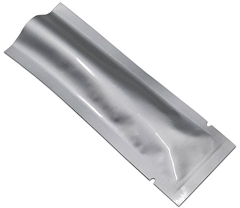 100 Stück 4x11 cm kleine Aufbewahrungsbeutel für Kaffee und Lebensmittel, Heißsiegelbeutel, reine Mylar-Folie, 3.15 mm dick, silberfarbene Vakuumbeutel, Aluminiumfolie, geruchsdicht, Paket für Proben