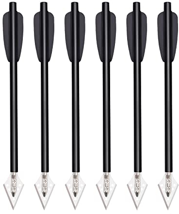 Perno de Ballesta Flechas de Aluminio de 6.3 con Punta Ancha para Pistola de 50-80 LBS Flechas de Ballesta de Objetivo de precisión Ballesta de Pistola