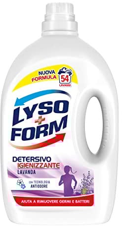 Lysoform, Detersivo Igienizzante Lavanda, Detersivo Liquido Lavatrice per una Pulizia Profonda e Pulito Sicuro, Capi Bianchi Brillanti, Profumazione Lavanda, Confezione da 54 Lavaggi, 1.0 unità