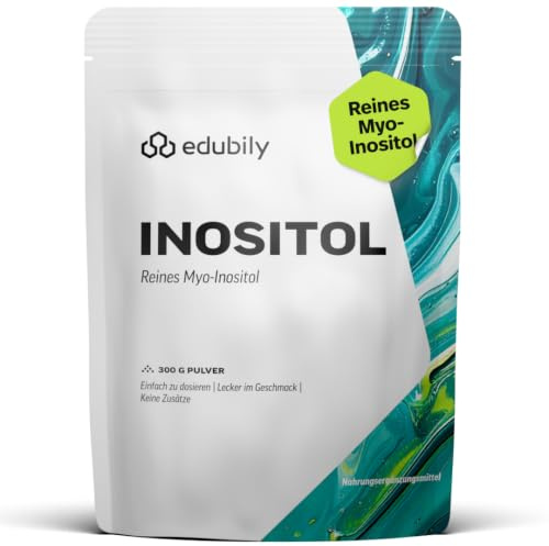 edubily® Inositol - Reines Myo-Inositol ohne Zusatzstoffe - Im wiederverschließbaren Klettverschluss-Beutel - Laborgeprüft (300 g)