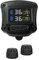 Motorrad TPMS Reifendruckkontrollsystem,MoreChioce Motorrad Drahtloser Reifendruckmesser Reifendrucküberwachung Echtzeiterkennung mit 2 Externen Sensor Digitaler LCD-Bildschirm,Schwarz