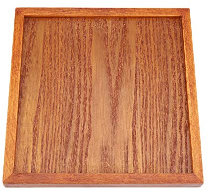 Vassoi da Portata, Vassoio da tè Vassoio da tè per Casa Ufficio Casa da tè per Bagno e Decorazioni per la Casa Vassoio da tè in Legno da Cucina, Vassoio da tè Quadrato in Legno