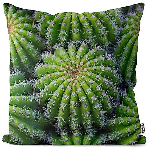 VOID Kaktuspflanze Kaktus Kakteen Kissenbezug Kissenhülle Polyester wasserfest Ostern Deko-Kissen Outdoor, Kissen Größe:60 x 60 cm