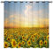 YUANZU Sonnenblume Vorhänge Ackerland Blume Meer Gelbe Blumen Ösen Gardinen mit Blickdichte Vorhang Kälteschutz Blackout Curtain Wohnzimmer Schlafzimmer Verdunkelung Fenster, 2 Stück, H 200 x B 140 cm