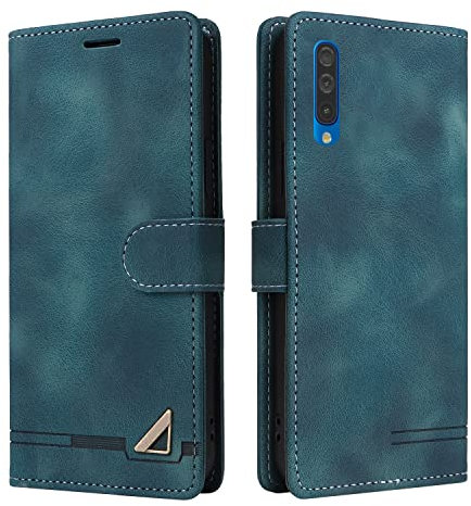 OKZone Kompatibel mit Samsung Galaxy A50/A50S/A30S Hülle, Halterung Standfunktion Kartenfach Wallet Schutzhülle Stoßfest Premium Leder Schutzhülle Handyhülle für Samsung Galaxy A50/A50S/A30S (Grün)