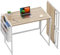 SOROGRA Small Folding Desk 80 cm, Foldable Desks with Storage Bag and Headphone Hooks, Portable Table for Small Spaces and Home Office, Easy Assembly, Oak
