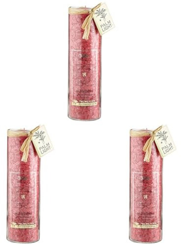 Palm Light Chakra Kerze, Rot (Packung mit 3)
