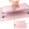 SAVILAND Arm Rest for Nails: Pink Nail Arm Rest Soft Sponge Padding Detachable Nail Pillow Nail Cushion Premium Faux Leather Pro-Salon Hand Rest with Protective Non-Slip Nail Table Mat for Nail Art
