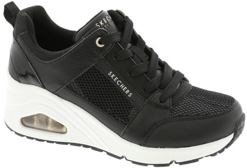 Skechers Uno Wedge, Zapatillas Mujer, Black, 39 EU