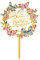 Happy Birthday Flowers Cake Toppers,Acrylic Flowers Birthday Cupcake Topper Cake Pick Decorations for Lady Girls Birthday Party Cake Desserts Pastries Topper (Flower 2)