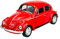 Welly VW Volkswagen Beetle Käfer Rot 1/34-1/39 Metall Modell Auto Die Cast Neu im Kasten