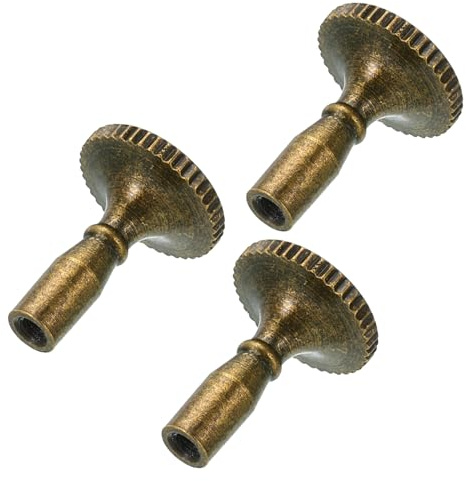 QUARKZMAN Lampen Drehschalter Knopf Ein/Aus Ersatz 20mm Länge Lampe Bronze | Drehknöpfe Erweiterung Steckdose für Pack von 3
