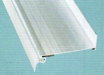 Alu - Wandanschlussprofil - Alu Profil für Steg- und Doppelstegplatten alle Größen - mit eingezogener, grauer Dichtung - Ausladung 115 mm (weiß, 4100)