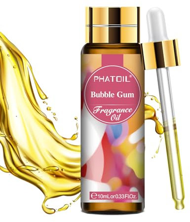 PHATOIL Duftöl Kaugummiöl 10ML, Ätherisches Öl Kaugummi für Aromatherapie von Erstklassige Qualität, Ätherische Öle Duftöle für Diffuser, Raumdüfte, Seife, Bubble Gum Oil