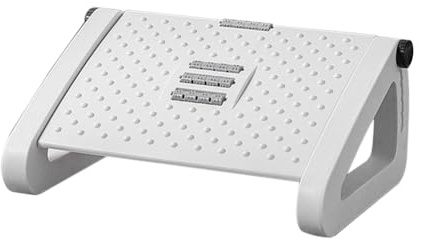 Sefdrert Office Foot Rest, Foot Stool Removable Massage Roller Portable, Ergonomic Desk Footrest White