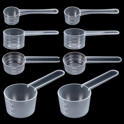 cobee 8Pcs Measuring Spoons, Plastic Measuring Spoons, Cup Measurements Set Measurings Cups for Baking, Measurings Spoon and Cups for Home Catering, Multi Purpose Kitchen Tool(Style B)