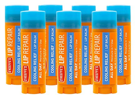 O'Keeffe's Cooling Relief Lip Repair Lippenbalsam für trockene, rissige Lippen, Stick 7 - Pack
