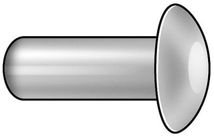 Semi-Tubular Rivet, 1/4x1/2 in, PK50