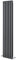 Edworth Vertical Radiator | Curved Panel Double Column | Central Heating | Living Room Hallway Bathroom Kitchen Radiator | 1800 x 380 | Anthracite