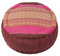 Handelsturm Zafu Meditationskissen mit Füllung aus Kapok 34 x 15 buntes Kissen für Sitzmeditation Lotussitz oder Zen Meditation (Thaimuster Burgunder-pink)