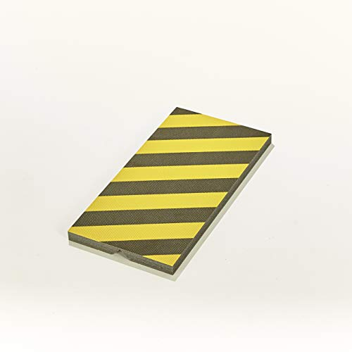 Mottez 1523998 Paracolpi Garage Adesivo, 50cm x 25cm, Giallo/Nero
