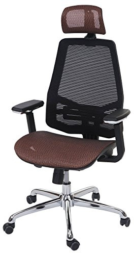 Mendler Bürostuhl HWC-A58, Stoff/Textil ISO9001 - Mandarin/schwarz | Schreibtischstuhl, Sliding-Funktion