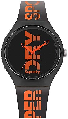 Superdry Herren Analog Quarz Uhr mit Silikon Armband SYG189BO
