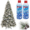 Prextex Texturierter Schneespray für den Winter – 2er-Pack Aerosolflaschen mit je -Beflockungsspray für den Weihnachtsbaum, Kunstschneespray zum Basteln, Kunstschnee für Fenste