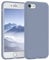EAZY CASE Premium Silikon Handyhülle kompatibel mit iPhone SE (2022/2020) / iPhone 8/7, Slimcover mit Kameraschutz und Innenfutter, Silikonhülle, Schutzhülle, Bumper Case, Softcase, Eisblau, Blau