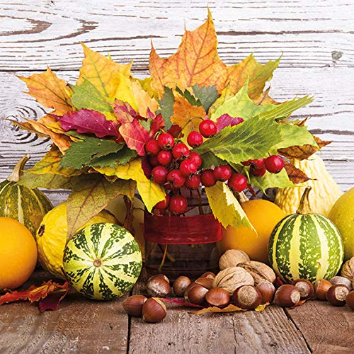 Papier Servietten Lunch Fest Party ca 33x33cm Herbst Autumn Halloween Winter Fall Bouquet