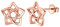 Rose Gold Star Celtic Knot Earrings Hypoallergenic Delicate Ear Studs for Women Irish Jewelry