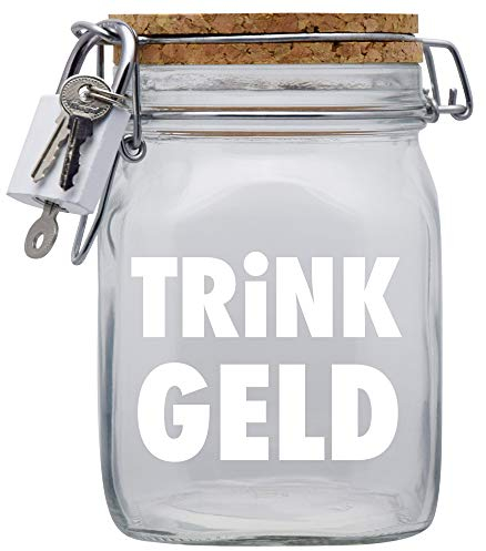 Spardose Trinkgeld Geld Geschenk Idee Transparent L