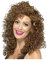 PAPSTAR NEU Perücke Damen Langhaar mit kleinen Locken, Boogie Babe, braun - mit Haarnetz