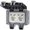 Enchufe exterior con USB, enchufe de pared para exteriores, resistente al agua IP66, resistente al polvo, protección de contacto impermeable, enchufe exterior con tapa abatible
