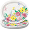 Unique 39778 Oval Paper Plates-Pastel Floral Spring Party-Pack of 8