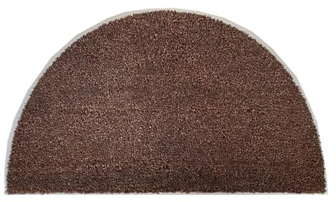 Zerbino Cocco Naturale Esterno Porta Entrata Retro Antiscivolo Tappeto Raschiafango MOD.Cocco Colorato 40X70 Mezzaluna (marrone)